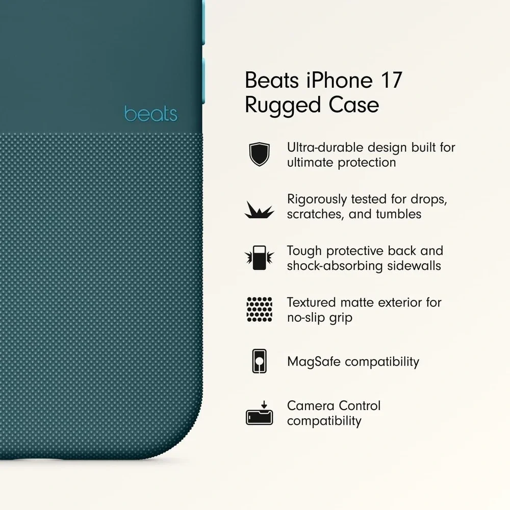 Apple iPhone 17 Rugged Beats Case MagSafe Camera Control Rocky Blue Original NEW